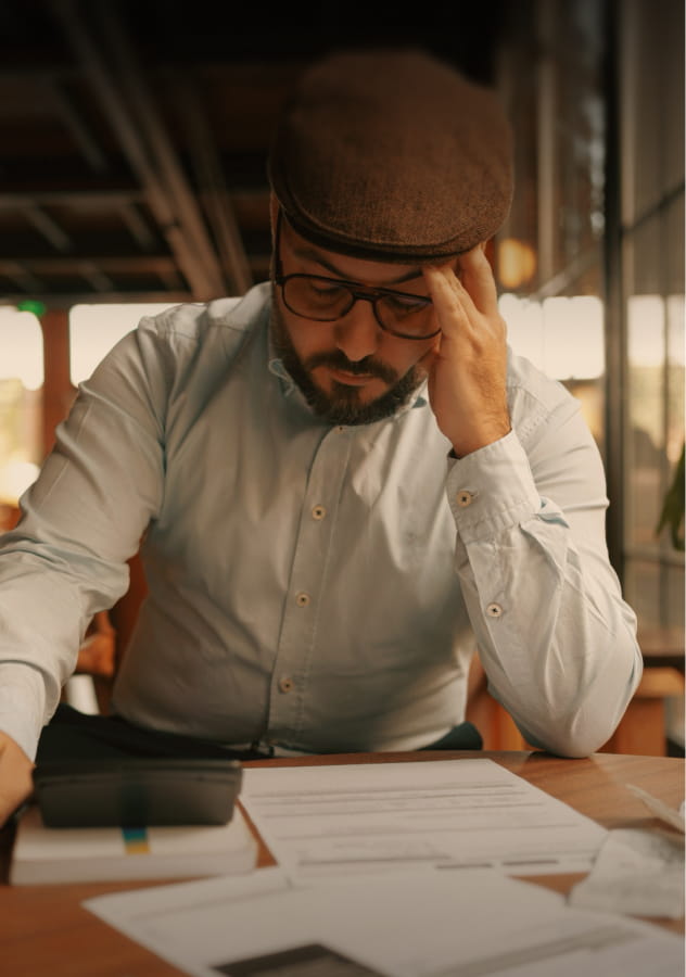 Person managing assets on laptop